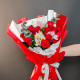 Букет из 15 кенийских роз с альстромериями и эвкалиптом