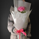 Букет-комплимент из 1 малиновой пионовидной эквадорской розы 60 см